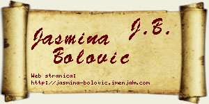 Jasmina Bolović vizit kartica